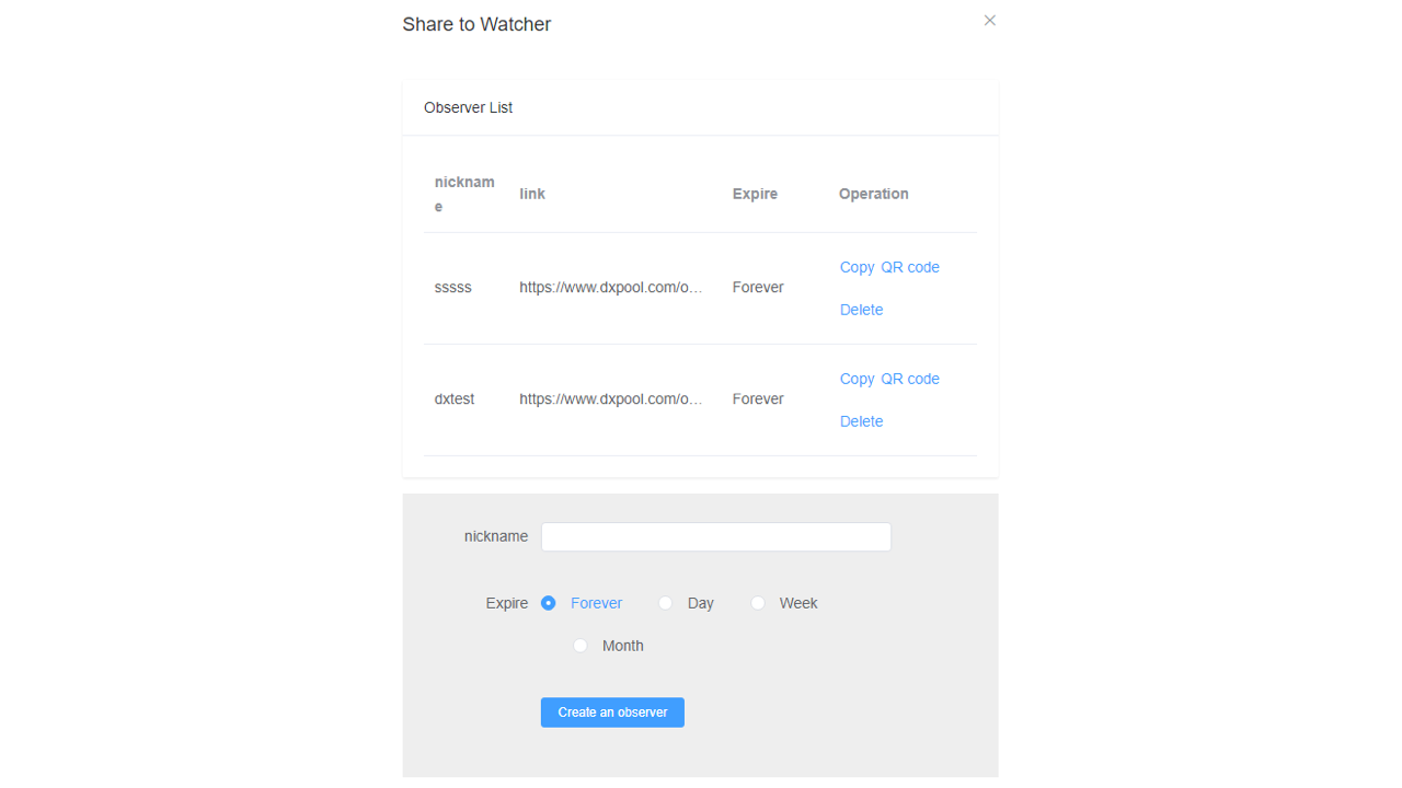 DxPool documentation screenshot