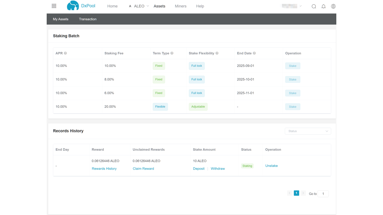 DxPool documentation screenshot