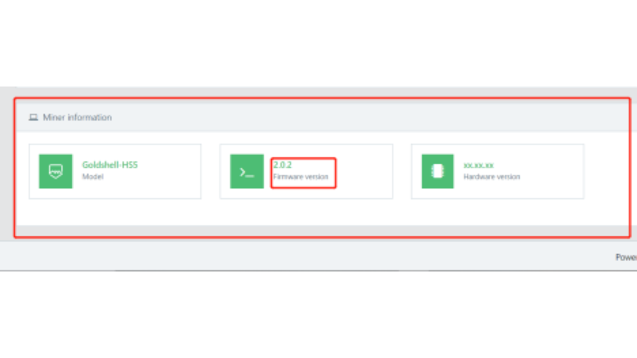 Goldshell X5 miner IP address entry